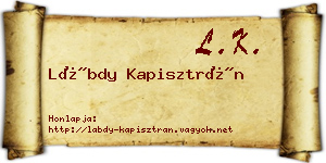 Lábdy Kapisztrán névjegykártya
